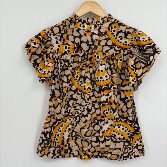 Dear John Stephany Top in Printed Lady Yellow Women’s‎ Size Small, Boho Nature - Picture 2 of 9